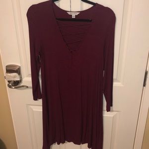 American Eagle Outfitters Dresses - 3/4 sleeve maroon dress American Eagle Outfitters Dresses - 3/4 sleeve maroon dress